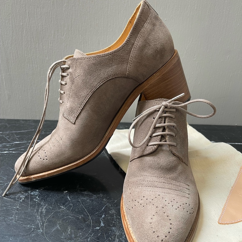 The office of Angela Scott suede leather Oxford